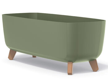 NABBI DGCL600 plastový kvetináč na nožičkách 58 cm zelená