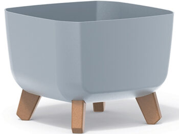 NABBI DGQL240 plastový kvetináč na nožičkách 24 cm svetlosivá