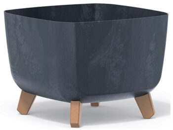 NABBI DGQL300E plastový kvetináč na nožičkách 29 cm antracit