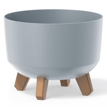 NABBI DGRL240 plastový kvetináč na nožičkách 23,8 cm svetlosivá