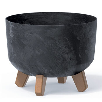 NABBI DGRL240E plastový kvetináč na nožičkách 23,8 cm antracit