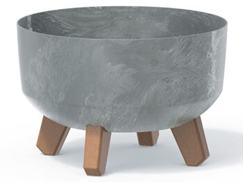 NABBI DGRL240LE plastový kvetináč na nožičkách 23,5 cm sivý betón