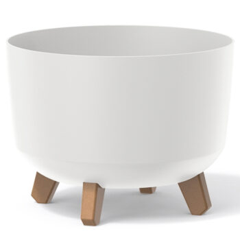 NABBI DGRL300 plastový kvetináč na nožičkách 29 cm biela