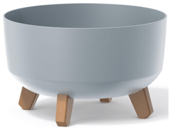 NABBI DGRL300L plastový kvetináč na nožičkách 28,5 cm svetlosivá