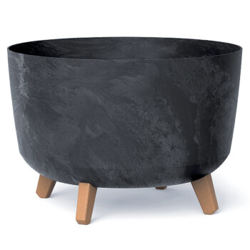 NABBI DGRL400E plastový kvetináč na nožičkách 39 cm antracit