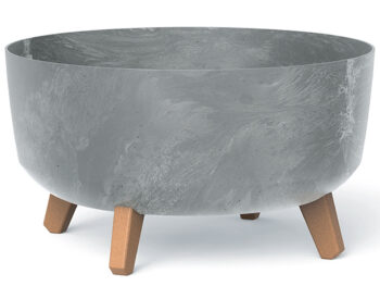 NABBI DGRL400LE plastový kvetináč na nožičkách 38 cm sivý betón