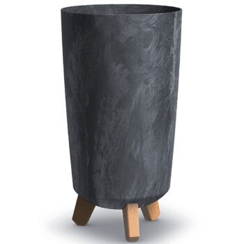 NABBI DGTL200E plastový kvetináč na nožičkách 19,5 cm antracit