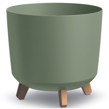 NABBI DGTL300L plastový kvetináč na nožičkách 29,8 cm zelená