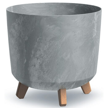NABBI DGTL300LE plastový kvetináč na nožičkách 29,8 cm sivý betón