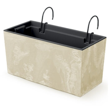 NABBI DUC400EW plastový balkónový kvetináč 39,5 cm krémová