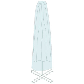 NABBI E-NBP37 ochranný obal na slnečník svetlosivá