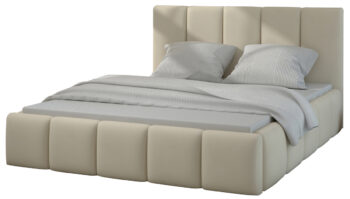 NABBI Evora 180 čalúnená manželská posteľ s roštom béžová