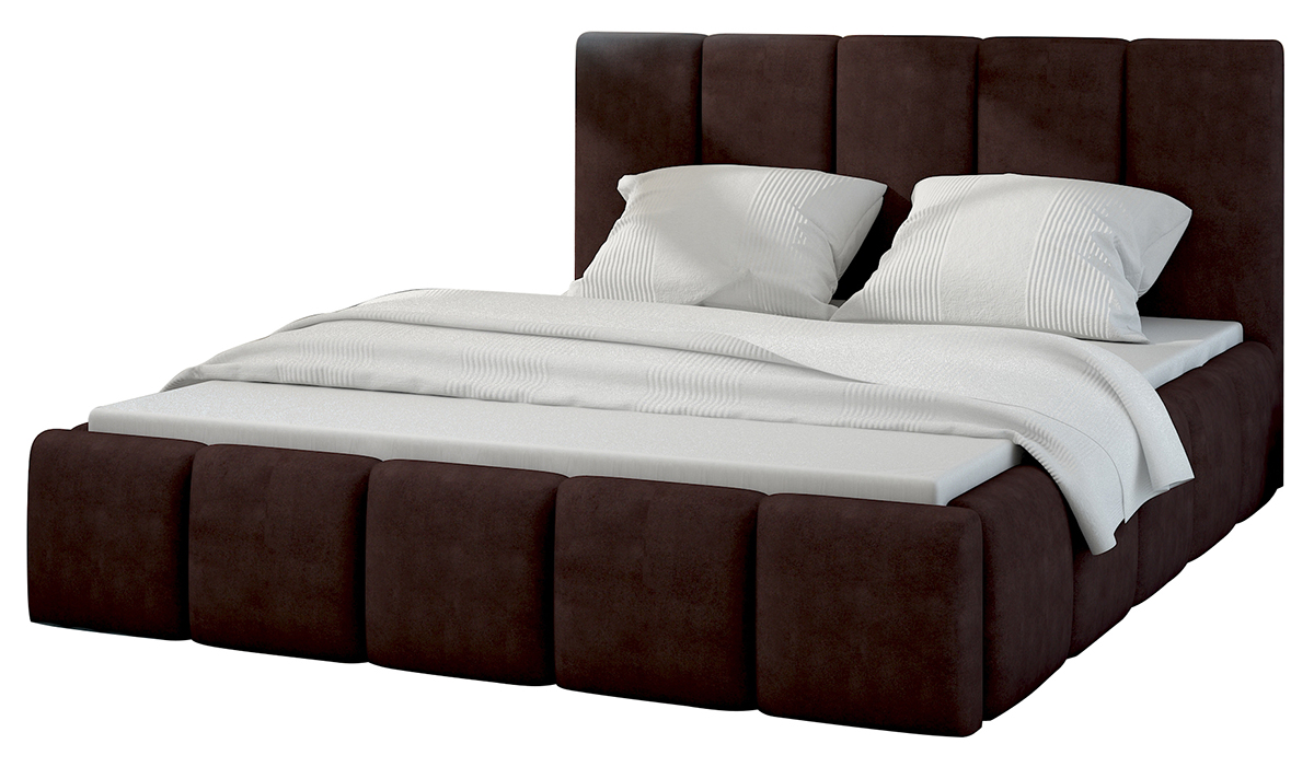 NABBI Evora 180 čalúnená manželská posteľ s roštom tmavohnedá (Jasmine 29) NABBI Evora 180 čalúnená manželská posteľ s roštom tmavohnedá (Jasmine 29)