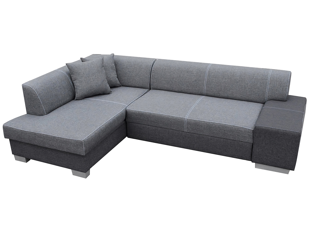 NABBI Ferol L rohová sedačka s rozkladom a úložným priestorom svetlosivá / sivá NABBI Ferol L rohová sedačka s rozkladom a úložným priestorom svetlosivá / sivá