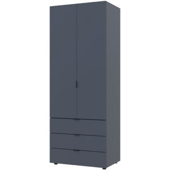 NABBI Gores dvojdverová šatníková skriňa so zásuvkami grafit