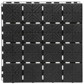 NABBI IES40 plastové záhradné dlaždice (9 ks) 40x40 cm čierna
