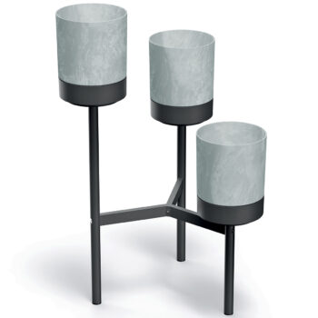 NABBI IKD3L kvetináč sivý betón / čierna