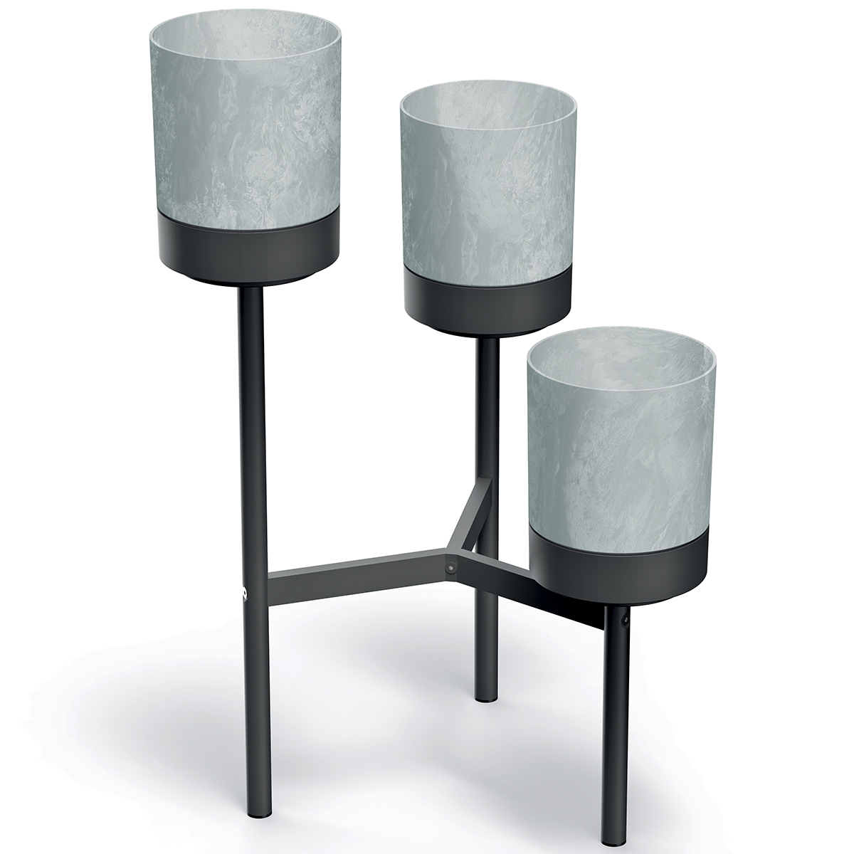 NABBI IKD3L kvetináč sivý betón / čierna NABBI IKD3L kvetináč sivý betón / čierna