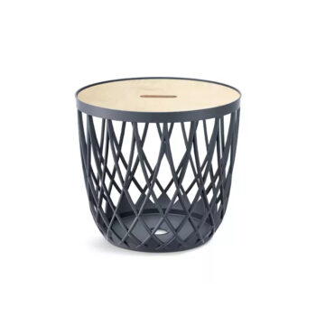 NABBI IKUB20T plastový univerzálny kôš s dreveným vekom 20 l antracit