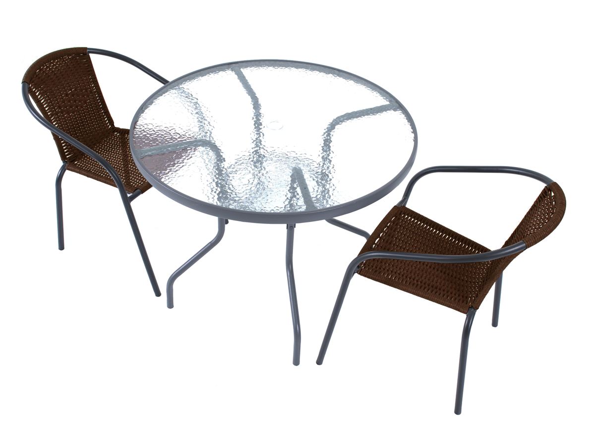 NABBI Jupiter 90 1+2 záhradný set grafit / hnedá NABBI Jupiter 90 1+2 záhradný set grafit / hnedá