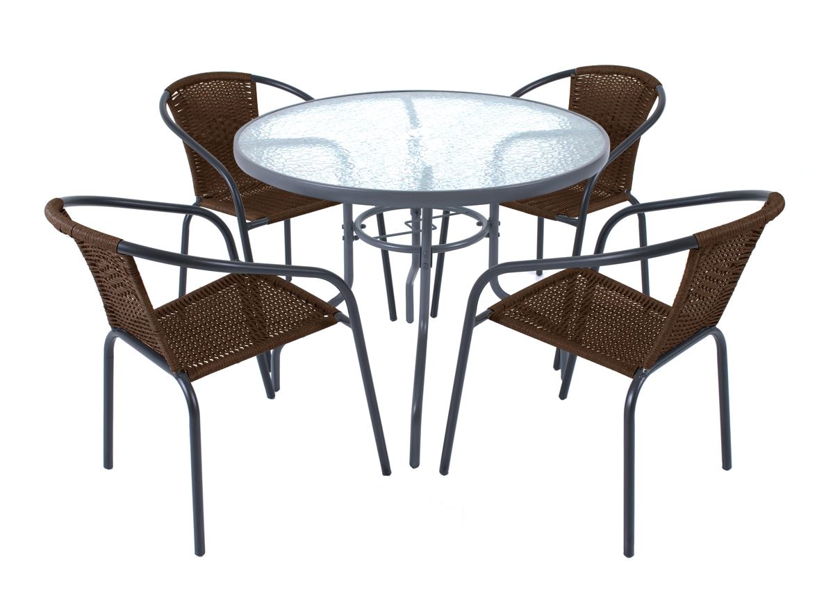 NABBI Jupiter 90 1+4 záhradný set grafit / čierna NABBI Jupiter 90 1+4 záhradný set grafit / čierna