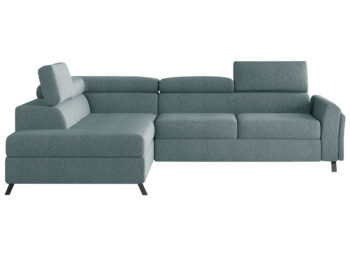 NABBI Korense L rohová sedačka s rozkladom a úložným priestorom mentolová (Solar 70)