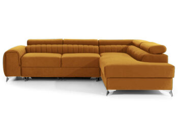 NABBI Lacante P rohová sedačka s rozkladom a úložným priestorom zlatá