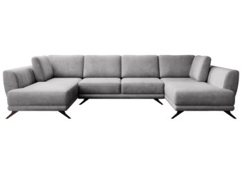 NABBI Liva U L/P rohová sedačka u s rozkladom a úložným priestorom svetlosivá