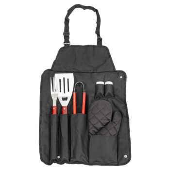 NABBI MIR-HD002 grilovacie náradie čierna / červená / chrómová