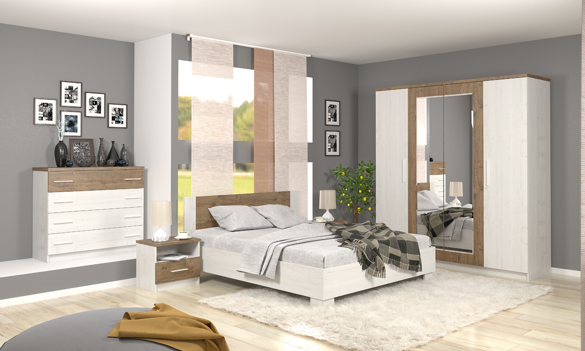 NABBI Mateo spálňa sosna Andersen / dub april NABBI Mateo spálňa sosna Andersen / dub april