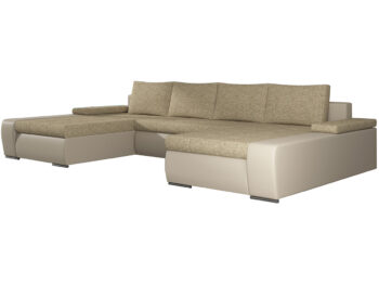 NABBI Melfi L/P rohová sedačka u s rozkladom a úložným priestorom cappuccino / béžová