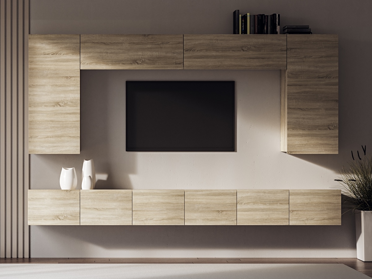 NABBI Mellby 300 obývacia stena dub sonoma NABBI Mellby 300 obývacia stena dub sonoma