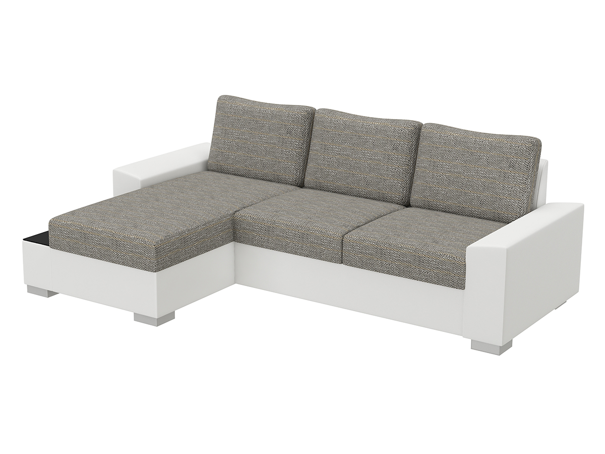 NABBI Nettuno L rohová sedačka s rozkladom a úložným priestorom sivá (Berlin 01) / biela (Soft 17) NABBI Nettuno L rohová sedačka s rozkladom a úložným priestorom sivá (Berlin 01) / biela (Soft 17)
