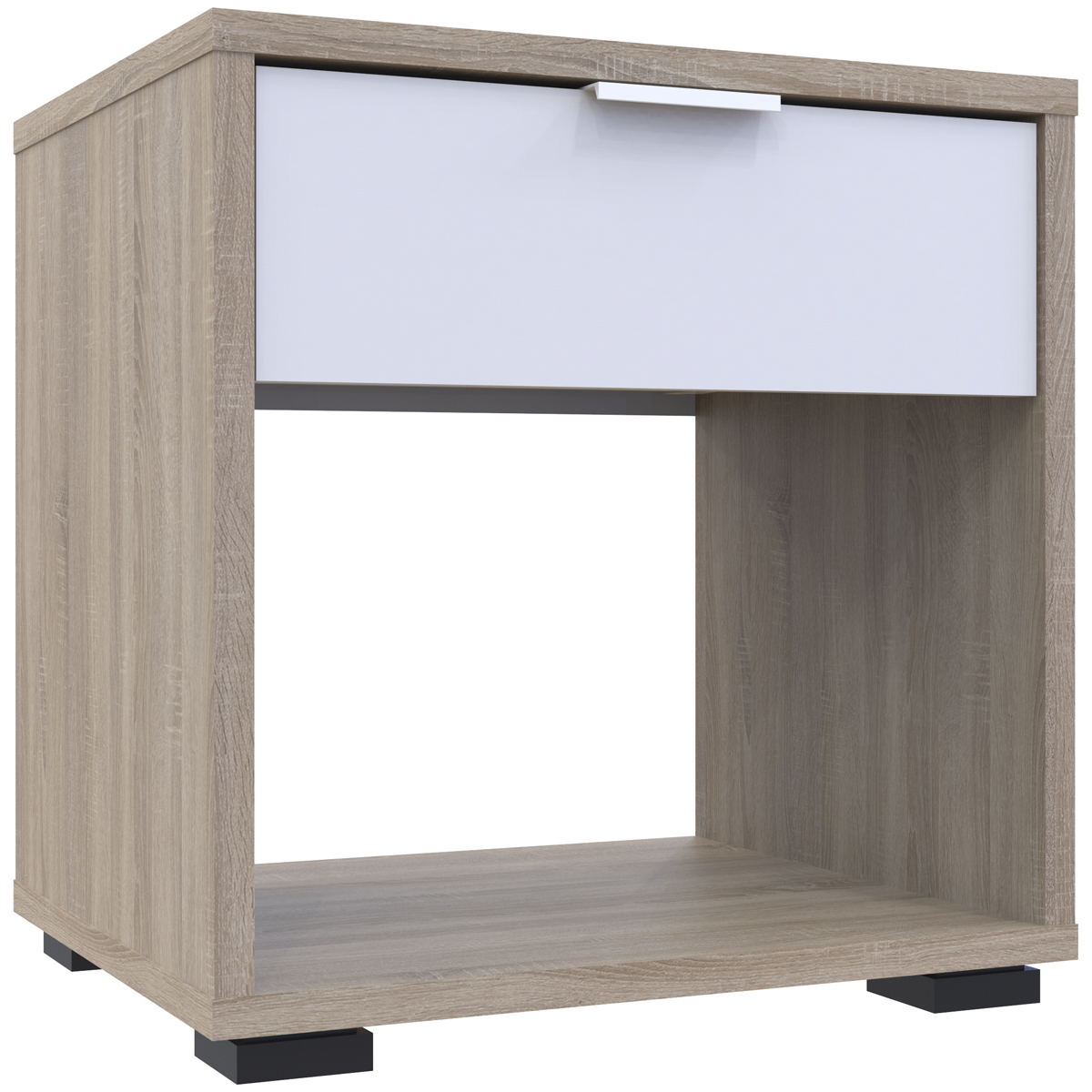 NABBI Nosen N2 nočný stolík dub sonoma / biela NABBI Nosen N2 nočný stolík dub sonoma / biela