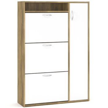 NABBI Oikos 4D botník (skrinka na topánky) dub baroko / biela