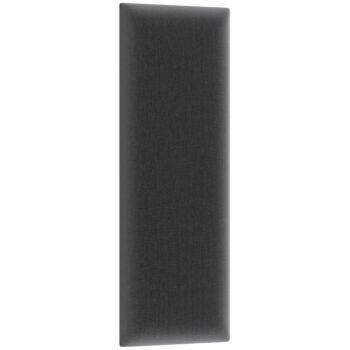 NABBI Quito obdĺžnikový čalúnený panel na stenu 20x50 cm čierna
