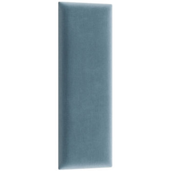 NABBI Quito obdĺžnikový čalúnený panel na stenu 20x50 cm svetlomodrá