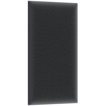 NABBI Quito obdĺžnikový čalúnený panel na stenu 30x60 cm čierna
