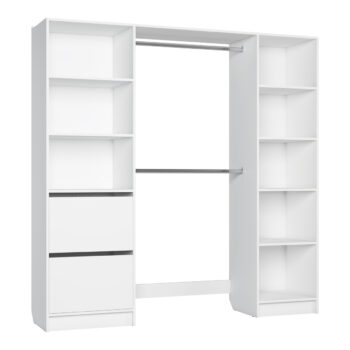 NABBI Saletor šatníkový organizér so zásuvkami biela