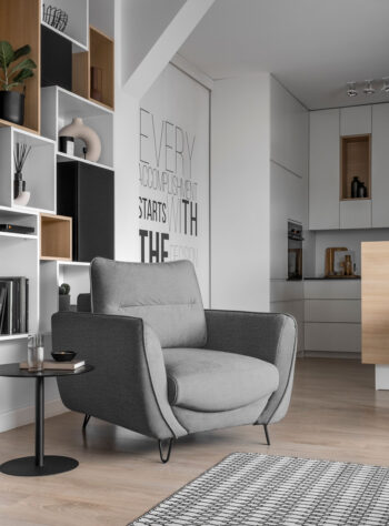 NABBI Salma 1F kreslo svetlosivá