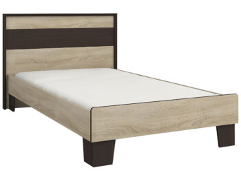 NABBI Seina 900 jednolôžková posteľ s roštom dub sonoma / wenge magic