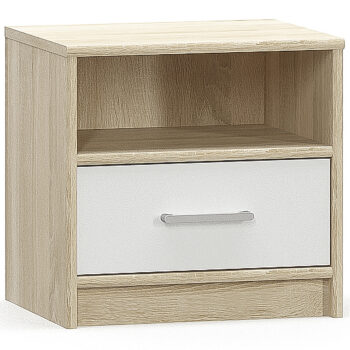 NABBI Tavir N nočný stolík dub sonoma / biela
