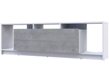 NABBI Ulfet U1 tv stolík biela / betón