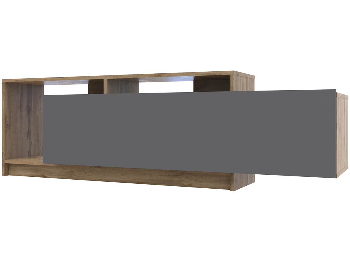 NABBI Ulfet U2 tv stolík dub tahoe / antracit NABBI Ulfet U2 tv stolík dub tahoe / antracit