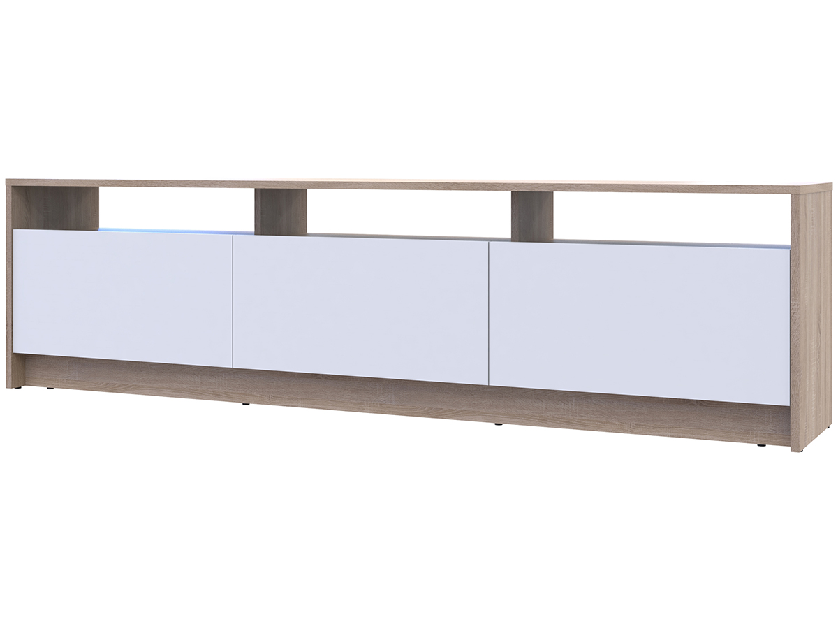 NABBI Ulfet U3 tv stolík dub sonoma / biela NABBI Ulfet U3 tv stolík dub sonoma / biela