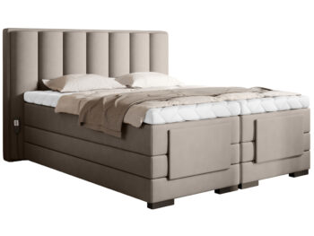 NABBI Vajana 160 elektrická polohovacia manželská posteľ béžová