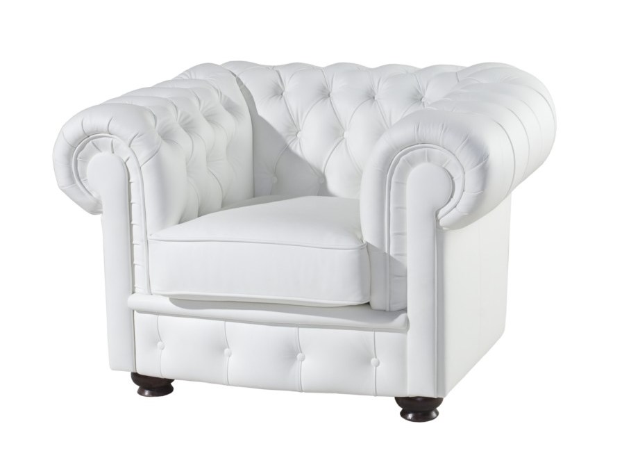 PYKA Chesterfield kožené kreslo wenge / biela (White snow) PYKA Chesterfield kožené kreslo wenge / biela (White snow)