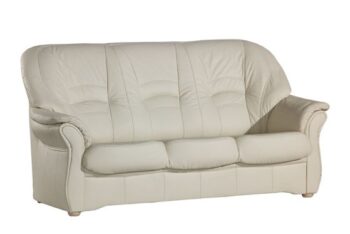 PYKA Jupiter kožená rozkladacia trojsedačka smotanová (G105)