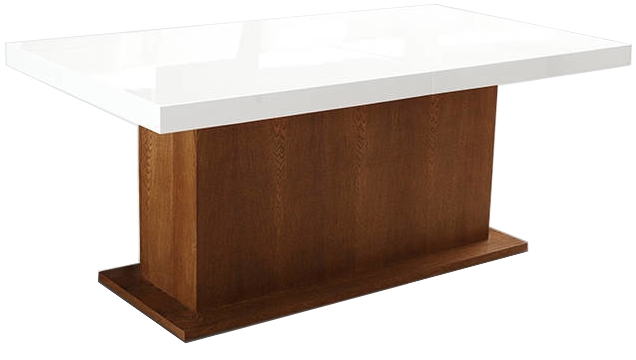 PYKA Kacper 200/300 rozkladací jedálenský stôl drevo D3 / biely vysoký lesk PYKA Kacper 200/300 rozkladací jedálenský stôl drevo D3 / biely vysoký lesk