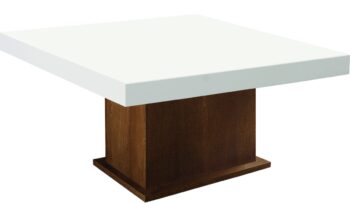 PYKA Kacper konferenčný stolík drevo D3 / biely vysoký lesk